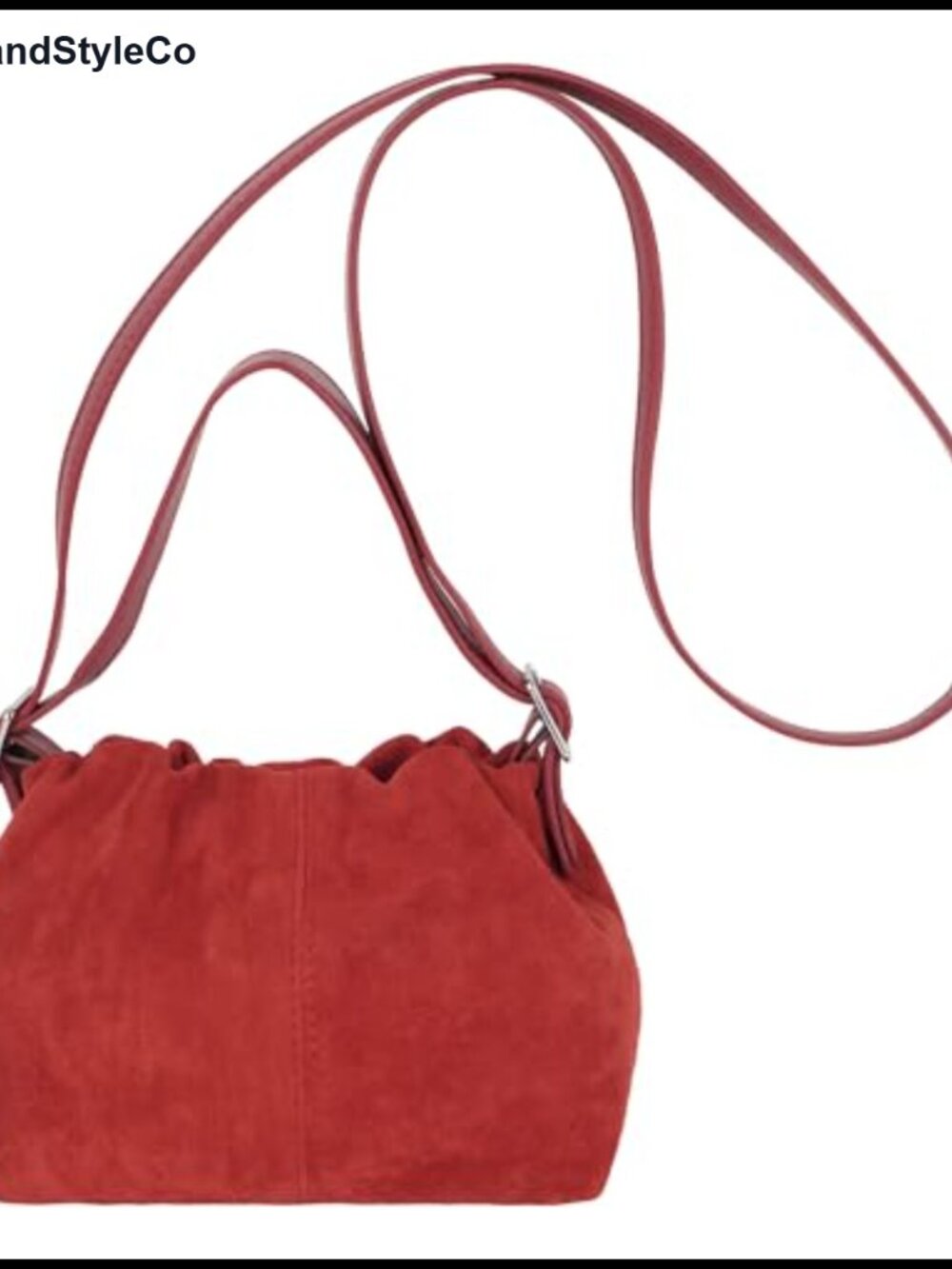 Vintage Faux Suede Crossbody Heart Shape Satchel Purse Handbag Women
